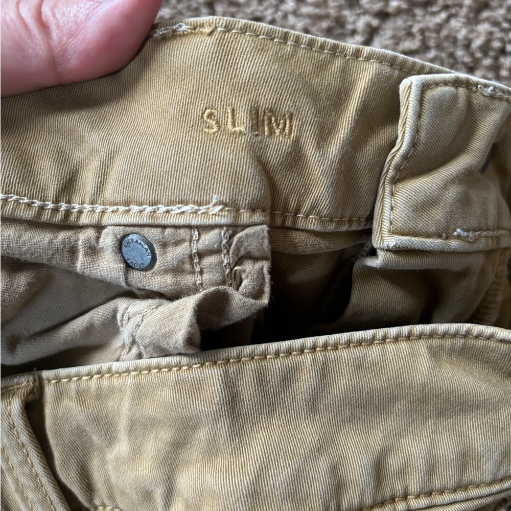 American Eagle Outfitter Flex Slim Straight Khaki Pants Men size 33 x 32 - Picture 6 of 8